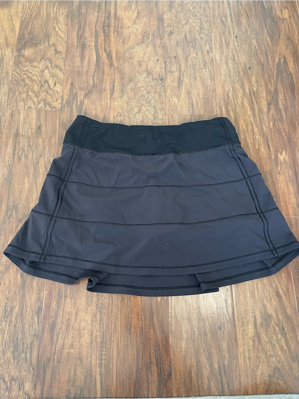 Lululemon Pace Rival Skirt Black Size 6 Tall Pleated Mid Rise Zip Pocket Run